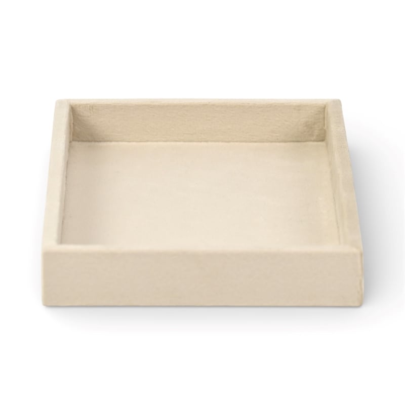 Cantora Paper Board Rectangular Cream Tray