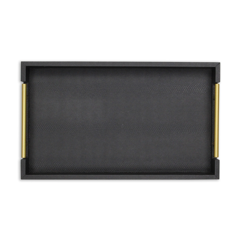 Lusan Vinyl Tray - Black Snakeskin