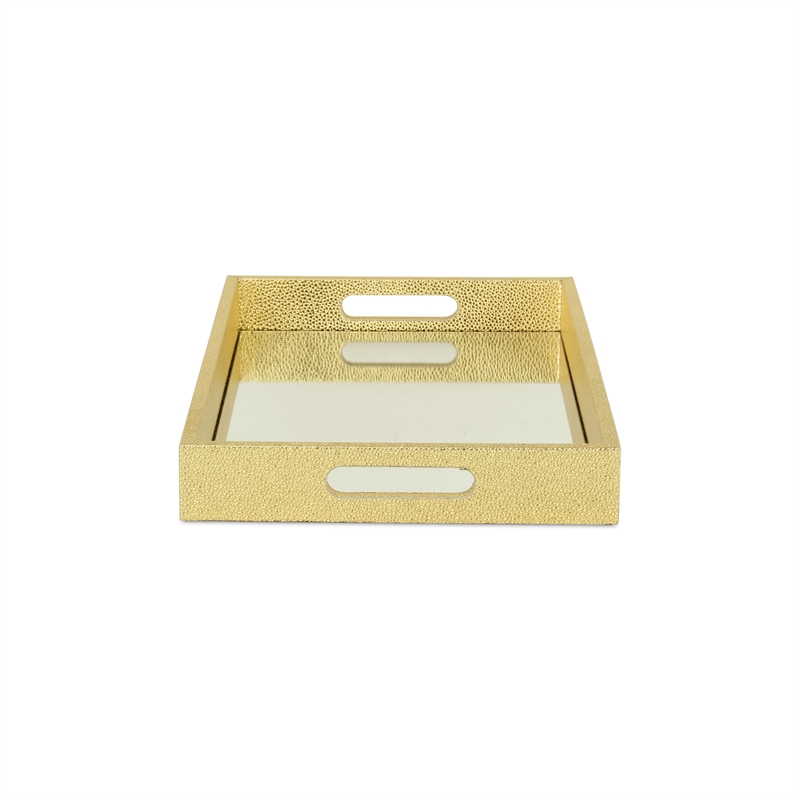 Labai Shagreen Mirrored Tray - Large - Gold