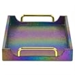 Nimue Seascale Pattern Iridescent Tray with Gold Hardware