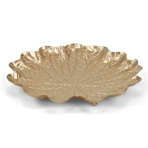 Delphine Golden Metal Lilypad Catchall Tray - X-Large