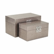 Galena Set of 2 Double Happiness Shagreen Boxes - Rose Gold
