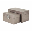 Galena Set of 2 Double Happiness Shagreen Boxes - Rose Gold