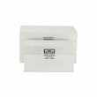 Galena Set of 2 Double Happiness Shagreen Boxes - White Silver