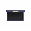 Lusan Rectangular Decorative Box Set - Navy Blue Faux Shagreen