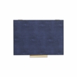Lusan Rectangular Decorative Box Set - Navy Blue Faux Shagreen