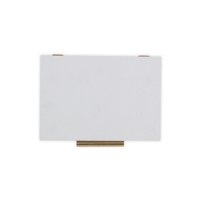 Lusan Rectangular Decorative Box Set - White Faux Snakeskin