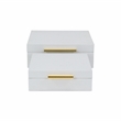 Lusan Square Decorative Box Set - White Faux Snakeskin