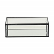 Lume Glass & Metal Frame Storage Box - Black
