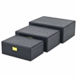 Sable Set of 3 Suitcase Boxes with Gold Handles - Navy Blue