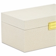 Araminta Fabric Themed Vinyl Box Set with Gold Handles - Cream