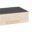 Lusan Rectangular Decorative Box Set - Cream Faux Shagreen