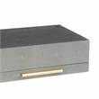 Lusan Rectangular Decorative Box Set - Gray Faux Shagreen