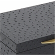 Canorus Faux Ostritch Pattern Rectangular Box Set - Black