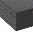 Canorus Faux Ostritch Pattern Rectangular Box Set - Black