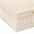 Canorus Faux Ostritch Pattern Rectangular Box Set - Cream