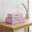 Nimue Seascale Pattern Iridescent Box Set with Gold Hardware - Pink