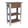 Temba Farmhouse Themed Wood & Galvanized Metal Side Table