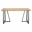 Wispridge Wood & Black Metal T Leg Banquet Size Table