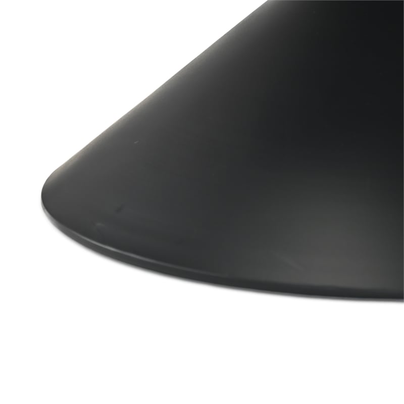Liora Hourglass Shaped Black Metal Table & Glass Top