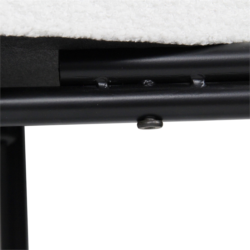 Tingri Modern White Cushion Top Entryway Bench