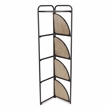 Lefeld 5 Tier Foldable Wood & Metal Frame Corner Shelf