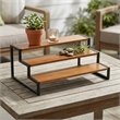 Brio Wood and Metal Tiered Table Shelf