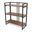Lauxel 3 Tier Metal Framed Wood Shelf