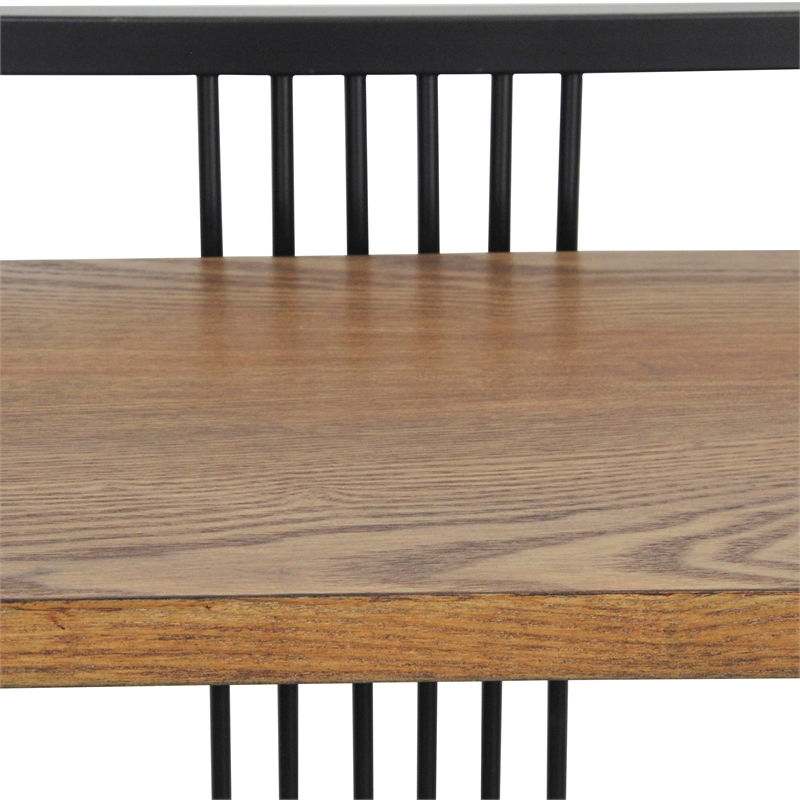 Lauxel 3 Tier Metal Framed Wood Shelf