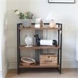 Lauxel 3 Tier Metal Framed Wood Shelf