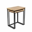 Elora Modern Set of 2 Rect. Wood & Metal Side Tables