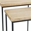 Elora Modern Set of 2 Rect. Wood & Metal Side Tables