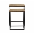 Beloitte 2 Piece Side Wood Top & Metal Frame Table Set