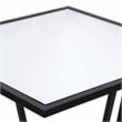 Aeriva Set of 2 Square Metal Modern Tables - Mirror Top - Black