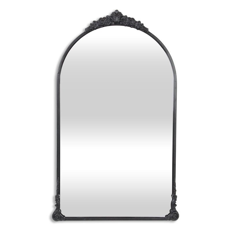 Everlaine Modern Victorian Black Wall Accent Mirror