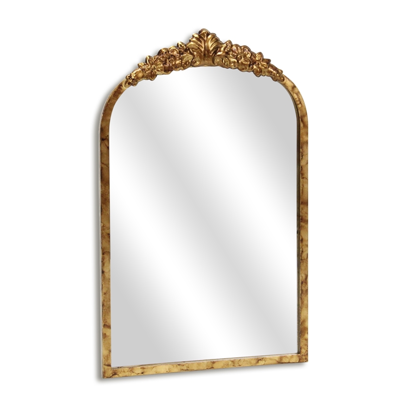 Everlaine Modern Victorian Gold Accent Mirror
