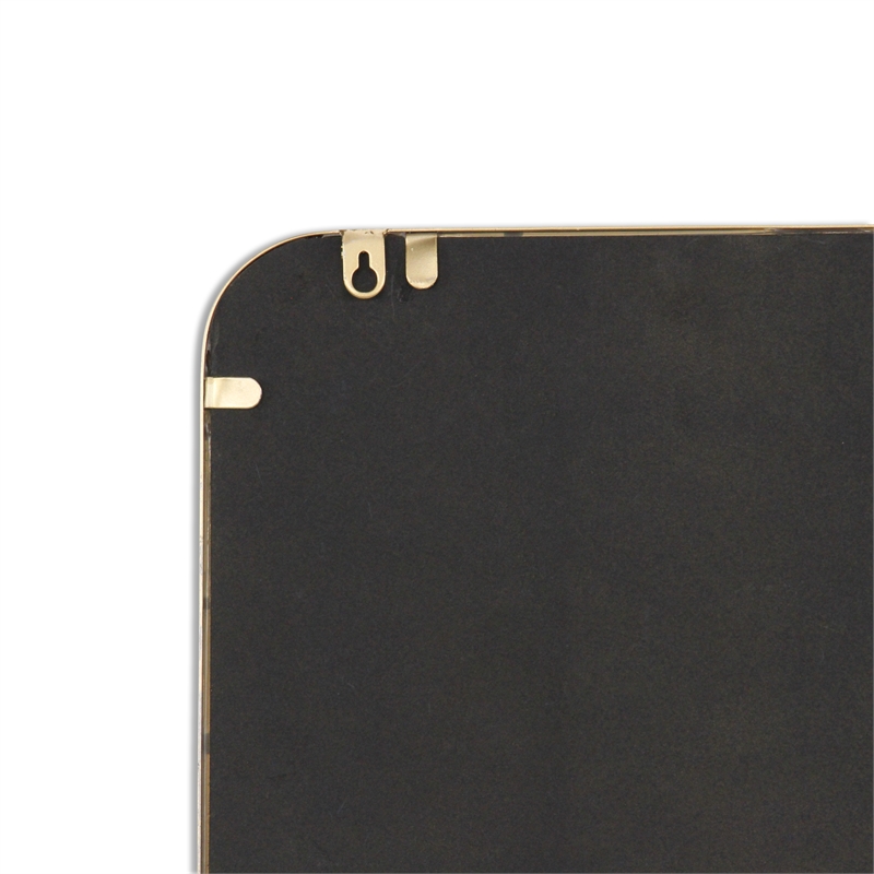 Nuvelle Gold Metal Curved Rectangular Wall Mirror