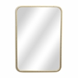 Nuvelle Rectangular Gold Metal Framed Wall Mirror - Studded -