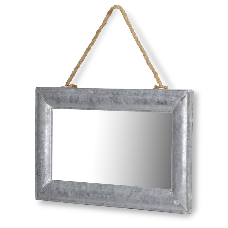 Alma Galvanized Framed Hanging Mirror