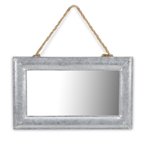 Alma Galvanized Framed Hanging Mirror