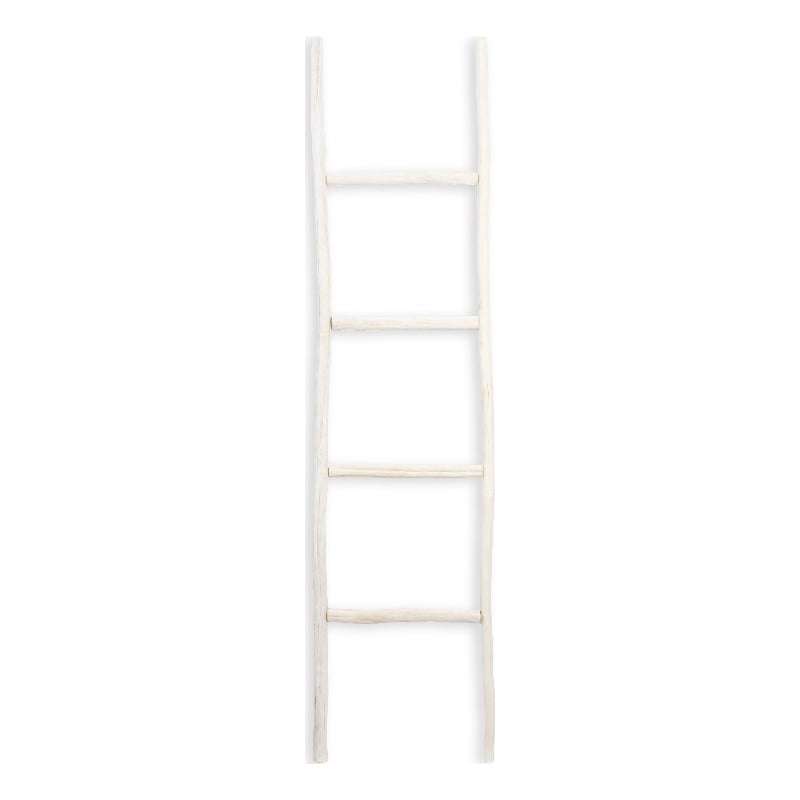 Theron White Wash Wood Ladder