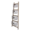 Saffon Wood Storage Ladder 4 Basket Tiers