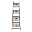 Saffon Wood Storage Ladder 4 Basket Tiers