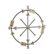 Elara Gold and Gray Metal Wall Compass