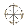 Elara Gold and Gray Metal Wall Compass