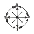 Elara Gold and Gray Metal Wall Compass