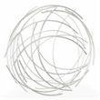 Denine Large Abstract Round Wall Art - Silver