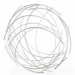 Denine Large Abstract Round Wall Art - Silver