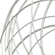 Denine Large Abstract Round Wall Art - Silver