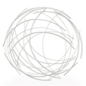 Denine Large Abstract Round Wall Art - Silver